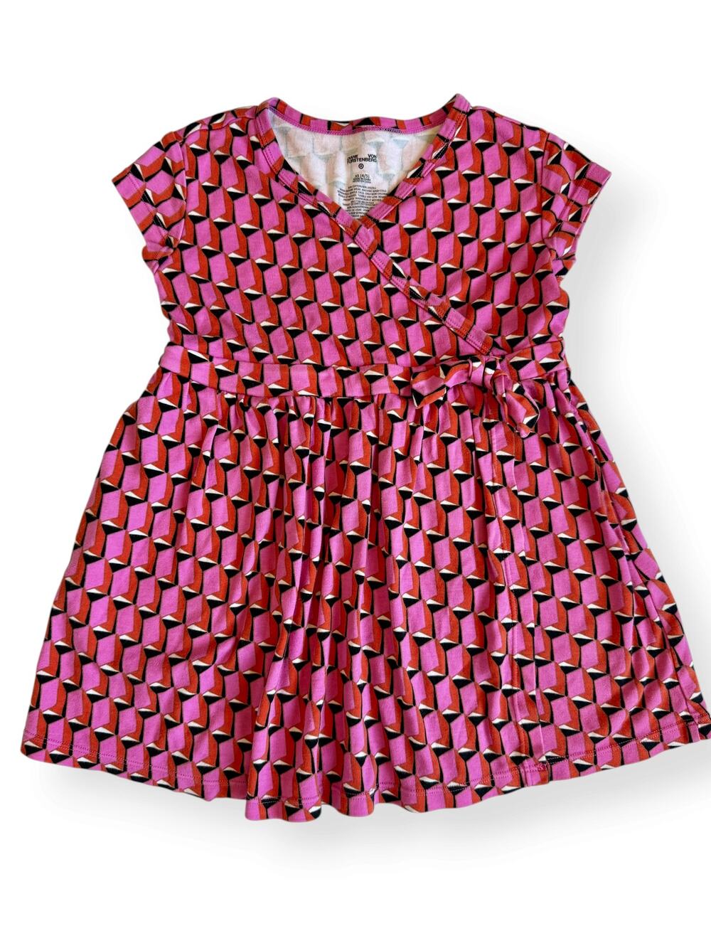 Diane von Furstenberg for Target Girls XS 4/5 Pink Geometric Skort Dress